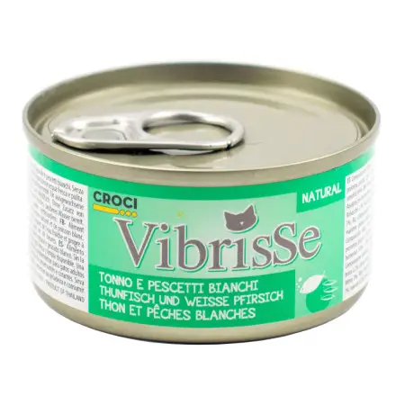 Влажный корм для кошек VIBRISSE тунец/белая рыба, 70г