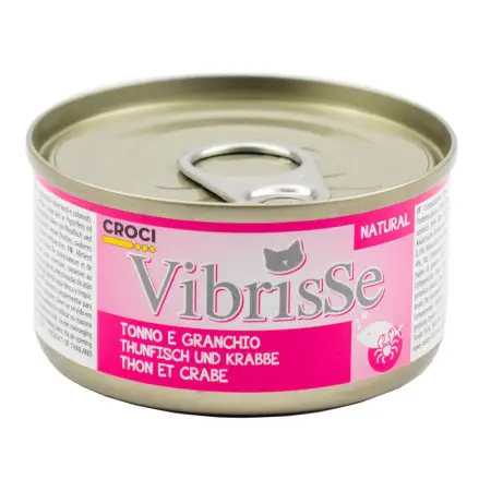 Вологий корм для котів VIBRISSE тунець/краб, 70г