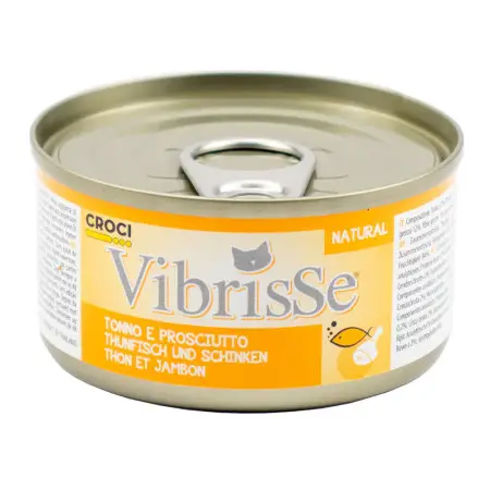Вологий корм для котів VIBRISSE тунець/куряча шинка, 70г