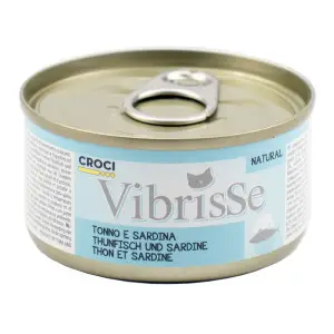 Вологий корм для котів VIBRISSE тунець/сардини, 70г
