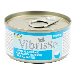 Вологий корм для котів VIBRISSE тунець у влас. соку, 140г