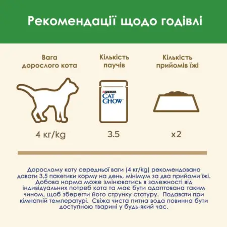 Вологий корм для стерилізованих котів Cat Chow Sterilised, шматочки в підливці, з ягням та зеленою квасолею, 85 г