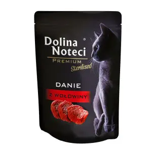 Вологий корм Dolina Noteci Danie для стерилізованих котів з яловичиною,85 гр
