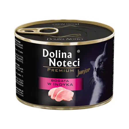 Влажный корм Dolina Noteci Premium для котят, мясные кусочки в соусе с индейкой, 185 гр