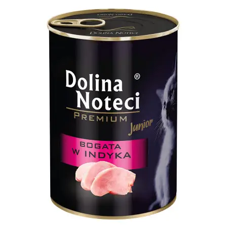 Влажный корм Dolina Noteci Premium для котят, мясные кусочки в соусе с индейкой, 400 гр
