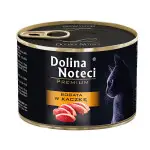 Вологий корм Dolina Noteci Premium для котів, м'ясні шматочки в соусі з качкою,185 гр