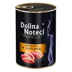 Вологий корм Dolina Noteci Premium для котів, м'ясні шматочки в соусі з качкою,400 гр