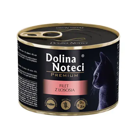 Влажный корм Dolina Noteci Premium для кошек из филе лосося,185 гр