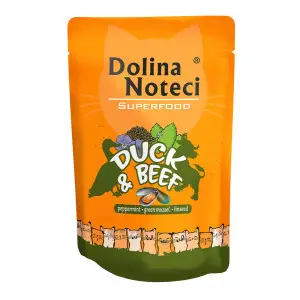 Вологий корм Dolina Noteci Superfood для котів з качкою і яловичиною,85 гр