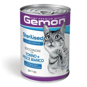 Вологий корм Gemon Cat Wet Adult для котів з тунцем та океанічною рибою 415 г