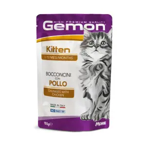 Вологий корм Gemon Cat Wet Kitten для кошенят з куркою 100 г