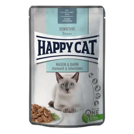 Вологий корм Happy Cat Sensitive Magen & Darm у вигляді шматочків в cоусі для котів з чутливим травленням 85 г