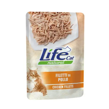 Вологий корм LifeCat Chicken для котів від 6 місяців, з курячим філе, 70 г