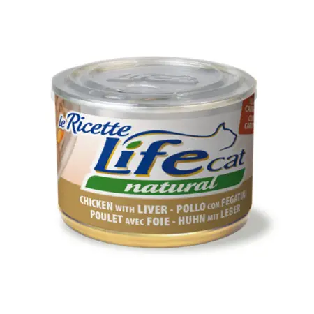 Вологий корм LifeCat Chicken Liver and Carrots для котів від 6 місяців, курятина з печінкою та морквою, 150 г