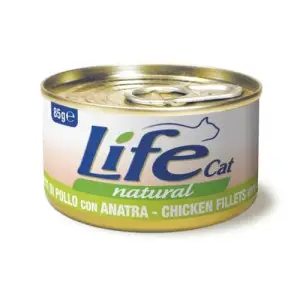 Вологий корм LifeCat Chicken With Duck для котів від 6 місяців, з куркою та качкою, 85 г