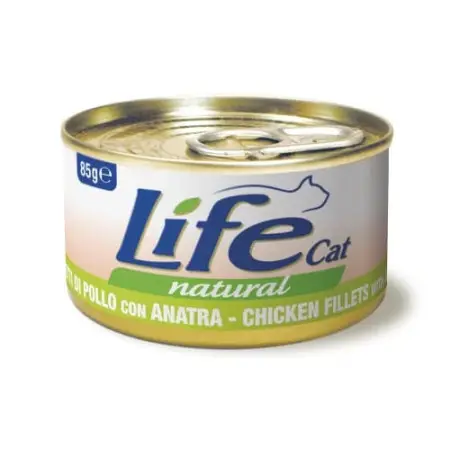 Вологий корм LifeCat Chicken With Duck для котів від 6 місяців, з куркою та качкою, 85 г