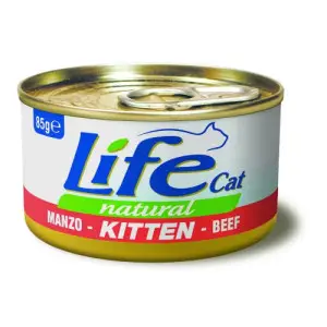 Вологий корм LifeCat Kitten Beef для кошенят, філе яловичини та курки, 85 г