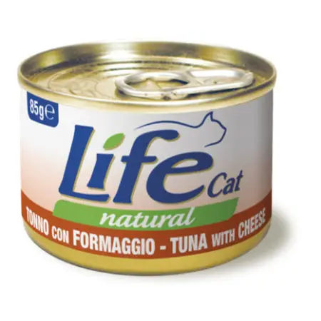 Влажный корм LifeCat Tuna with Cheese для взрослых кошек с тунцом и сыром 85 г