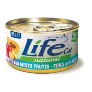 Влажный корм LifeCat Tuna With Fruit Mix для кошек от 6 месяцев, с тунцом и фруктовым миксом, 85 г