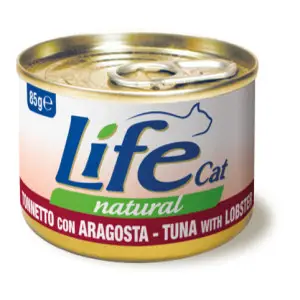 Влажный корм LifeCat Tuna With Lobster для кошек от 6 месяцев, с тунцом и омарами, 85 г