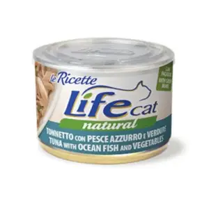 Влажный корм LifeCat Tuna With Ocean Fish для кошек от 6 месяцев, тунец с океанической рыбой и овощами, 150