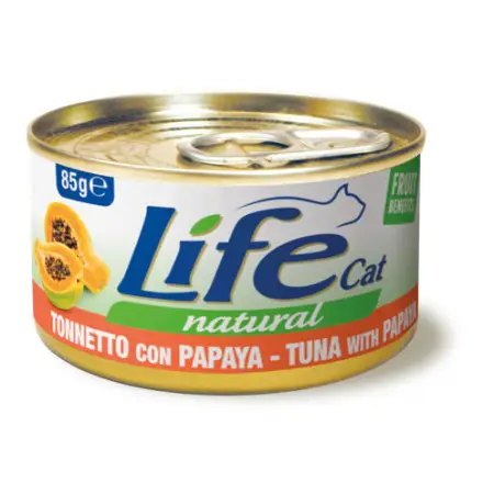 Влажный корм LifeCat Tuna With Papaya для кошек от 6 месяцев, с тунцом и папаей, 85 г