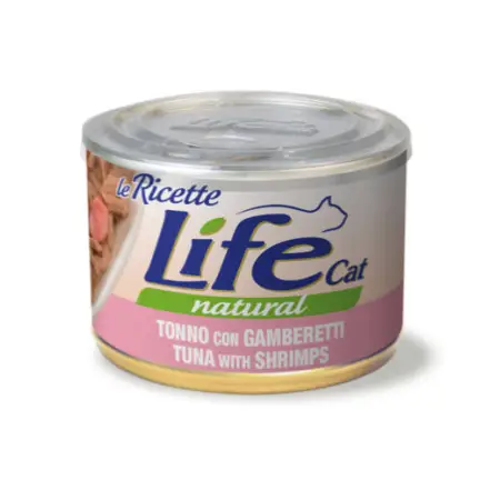 Вологий корм LifeCat Tuna With Shrimps для котів від 6 місяців, з тунцем та креветками, 150 г