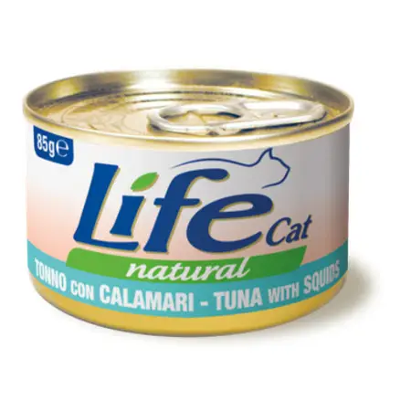 Вологий корм LifeCat Tuna With Squid для котів від 6 місяців, з тунцем та кальмаром, 85 г