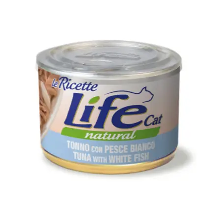 Вологий корм LifeCat Tuna With White Fish для котів від 6 місяців, з тунцем та білою рибою, 150 г