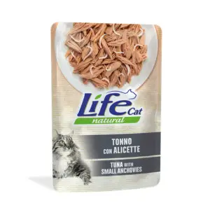 Влажный корм LifeCat Tuna With Whitebait для кошек от 6 месяцев, с тунцом и анчоусами, 70 г