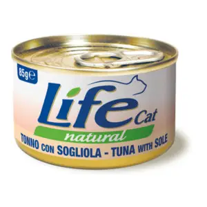 Влажный корм LifeCat Tuna With With Sole для кошек от 6 месяцев, с тунцом и камбалой, 85 г