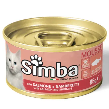 Вологий корм Monge Simba Cat Wet для котів Паштет з лососем та креветками 85 г