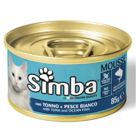Влажный корм Monge Simba Cat Wet для кошек Паштет с тунцем и океанической рыбой 85г