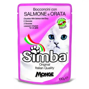 Вологий корм Monge Simba Cat Wet для котів з лососем та рибкою дорі 100 г