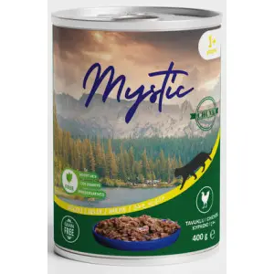 Вологий корм Mystic для котів шматочки Курки в желе 400г .