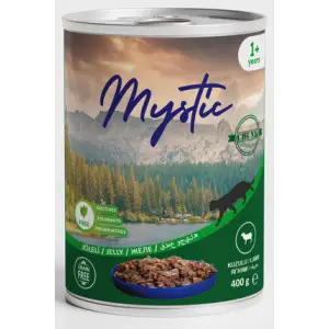 Вологий корм Mystic для котів шматочки Ягня в желе 400г 