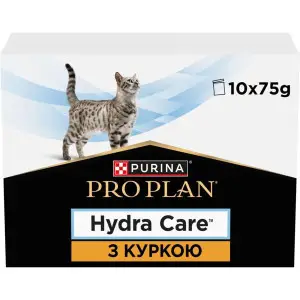 Вологий корм Purina Pro Plan Hydra Care для дорослих котів, для збільшення споживання рідини з куркою 75 г х 10 шт