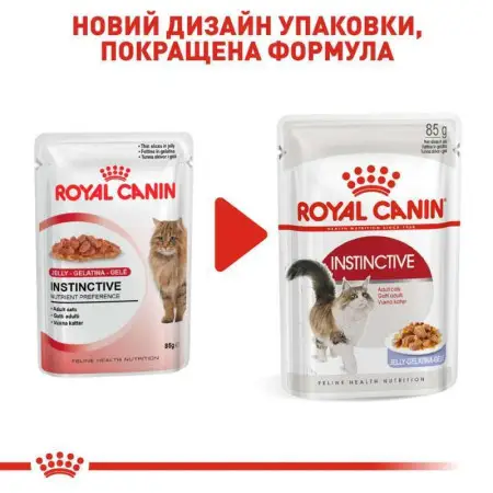 Вологий корм Royal Canin Instinctive для кішок, шматочки в желе, 85 г