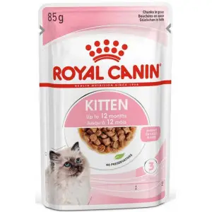 Вологий корм Royal Canin Kitten для кошенят від 4 до 12 місяців, шматочки в соусі, 85 г