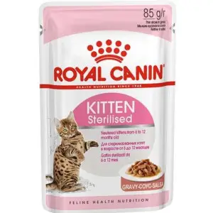 Вологий корм Royal Canin Kitten Sterilised для стерилізованих кошенят, шматочки в соусі, 85 г