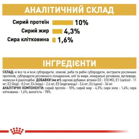 Вологий корм Royal Canin Maine Coon Adult для мейн-кунів, шматочки в соусі, 85 г