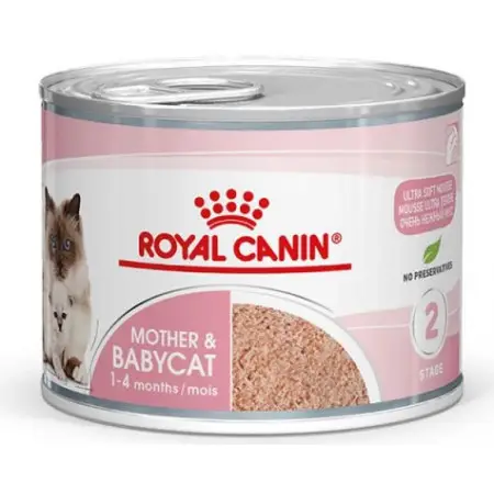 Влажный корм Royal Canin Mother & Babycat Ultra Soft Mousse для кошки во время беременности, 195 г