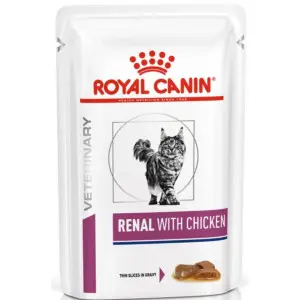 Вологий корм Royal Canin Renal при хронічній нирковій недостатності у кішок, курка, 85 г
