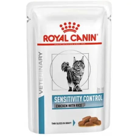 Влажный корм Royal Canin Sensitivity Control при пищевой аллергии у кошек, курица, 85 г