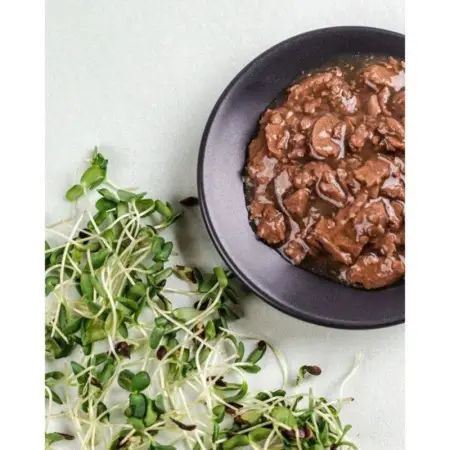 Вологий корм Savory для дорослих котів, лосось з горошком у соусі, пауч, 85 г