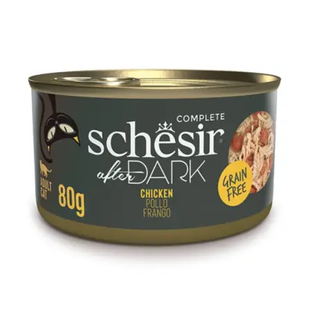 Вологий корм Schesir After Dark Chicken Курка в бульйоні для котів 80г