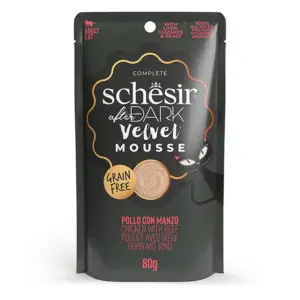 Вологий корм Schesir After Dark Chicken With Beef Курка з Яловичиною паштет для котів 80г
