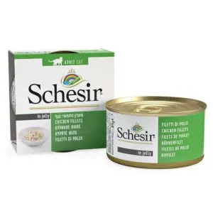Влажный корм Schesir Chicken для кошек, куриное филе в желе 85 г