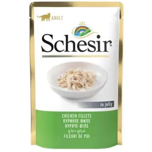 Влажный корм Schesir Chicken Fillets для кошек Куриное филе в желе 85 г