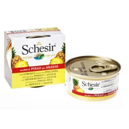 Влажный корм Schesir Chicken Pineapple для кошек со вкусом курицы с ананасом 75 г